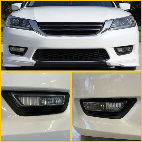 Fits 2013 2015 2014 honda accord ex lx ex-l light carsfog cover trim bezel pair