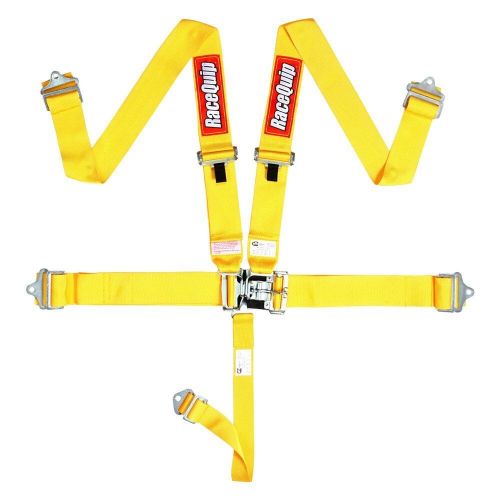 Racequip 711031 - yellow 5-point latch and link harness set