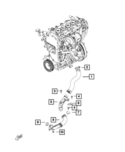 Genuine mopar charge air cooler hose gasket 68540840aa