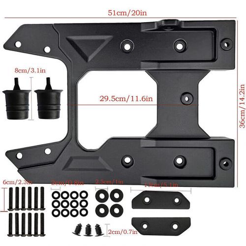 Spare tire carrier tailgate oversized reinforcement for jeep wrangler jl 18-23