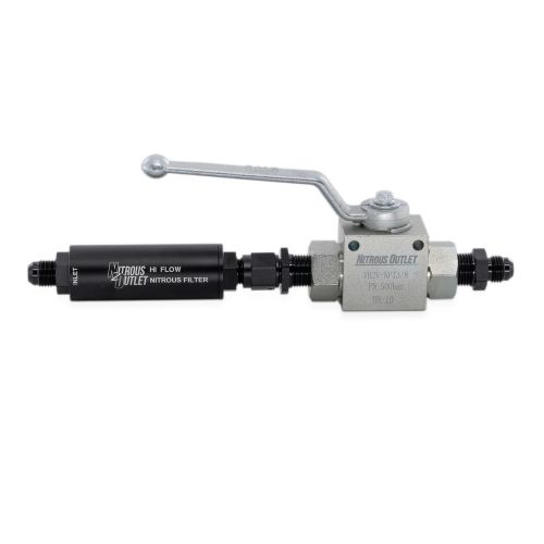 Nitrous outlet stainless steel inline shut off ball valve with filter – 7,250 p