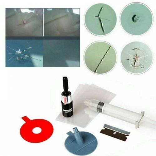 Glass windshield repair tool kit fix car wind glass windscreen chip crack new