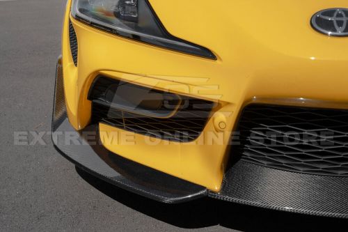 For 20-up toyota gr supra a91 cf edition carbon fiber 3 pc front bumper splitter