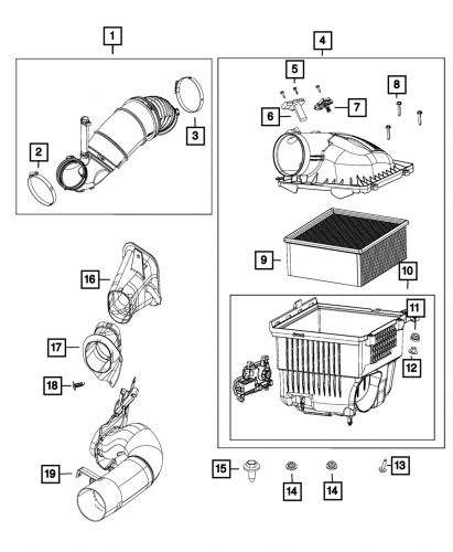 Genuine mopar air cleaner 68137142ac