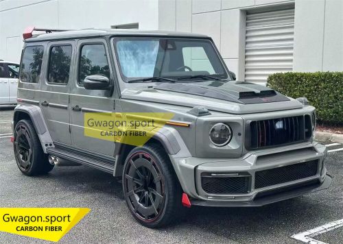 Dry carbon fiber black front lip for mercedes g class w464 rocket b900 style