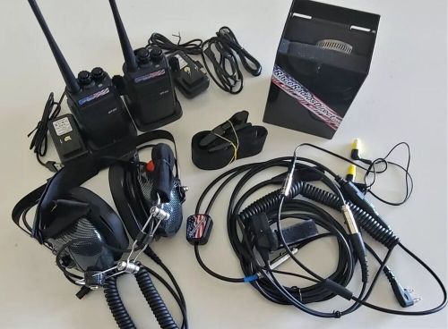 Race car radios and headset