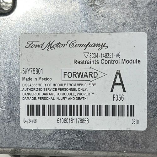 2008 - 2010 ford f250 f350 crash restraint control module 8c34-14b321-ag