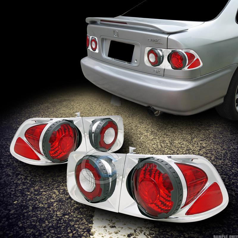 Chrome altezza retro *3d* tail lights rear brake lamps 96-00 honda civic 2d 2dr