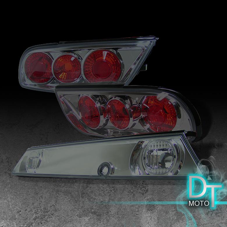 Smoke 89-94 nissan 240sx jdm 180sx s13 silvia hatch back tail lights smoked 3pcs