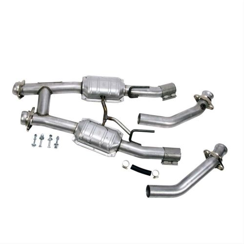 Bbk 86-93 mustang 5.0 high flow h pipe with catalytic converters - 2-1/2