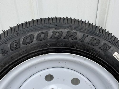 Goodride st600 4.80-12 tire on white wheel 5x4.5 lug pattern , new!