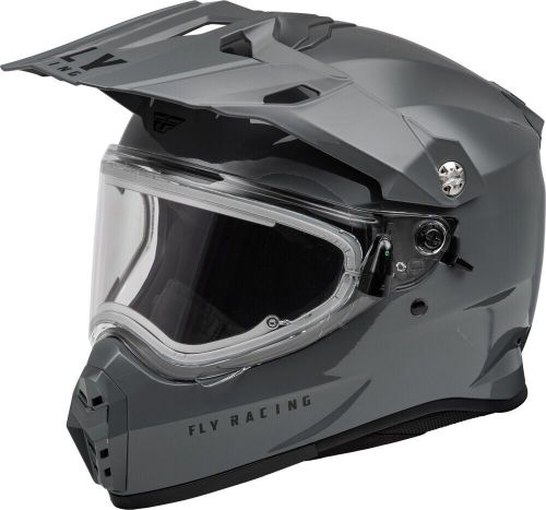 Fly racing 73-31365l trekker cold weather solid helmets with electric shields lg