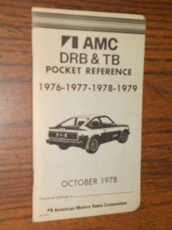 1976 1977 1978 1979 amc campaign bulletin pocket index booklet / manual / orig.!