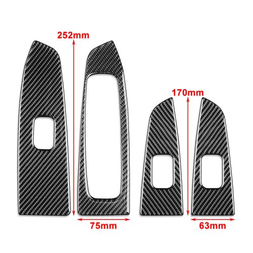 4x carbon fiber window lift switch panel cover for kia forte cerato k3 19-23 rhd