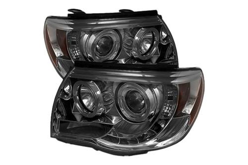 Spyder tt05hlsm chrome smoke halo projector headlights head light w leds