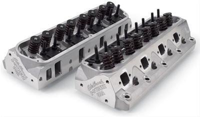 Edelbrock e-street cylinder heads 5023 small block ford aluminum pair 60cc/170cc