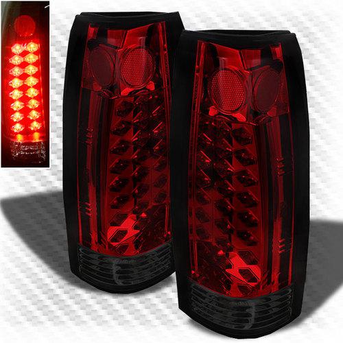 88-98 chevy blazer/yukon led tail light lamps red smoke pair new left+right set