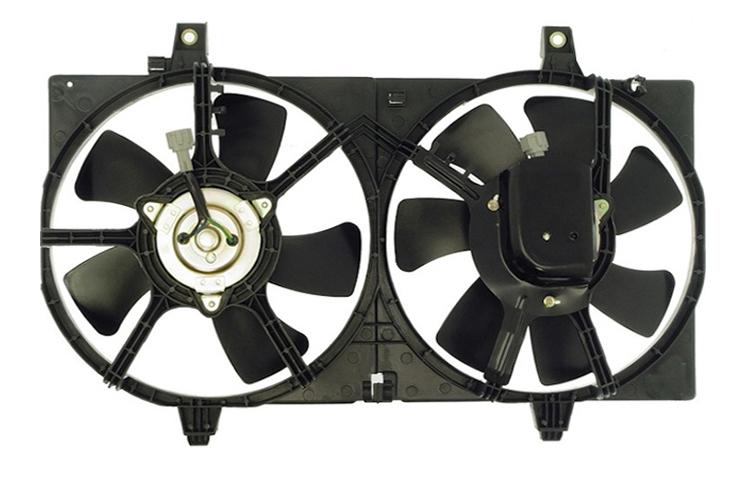 Ac condenser radiator cooling fan assembly 02-06 nissan sentra 1.8l 214814z320
