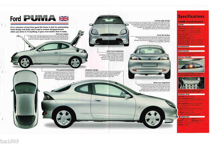 1997 / 1998 ford puma imp brochure