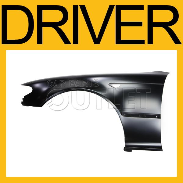 2003-2006 bmw 325ci e46 2dr conv driver side front fender primed black steel l/h