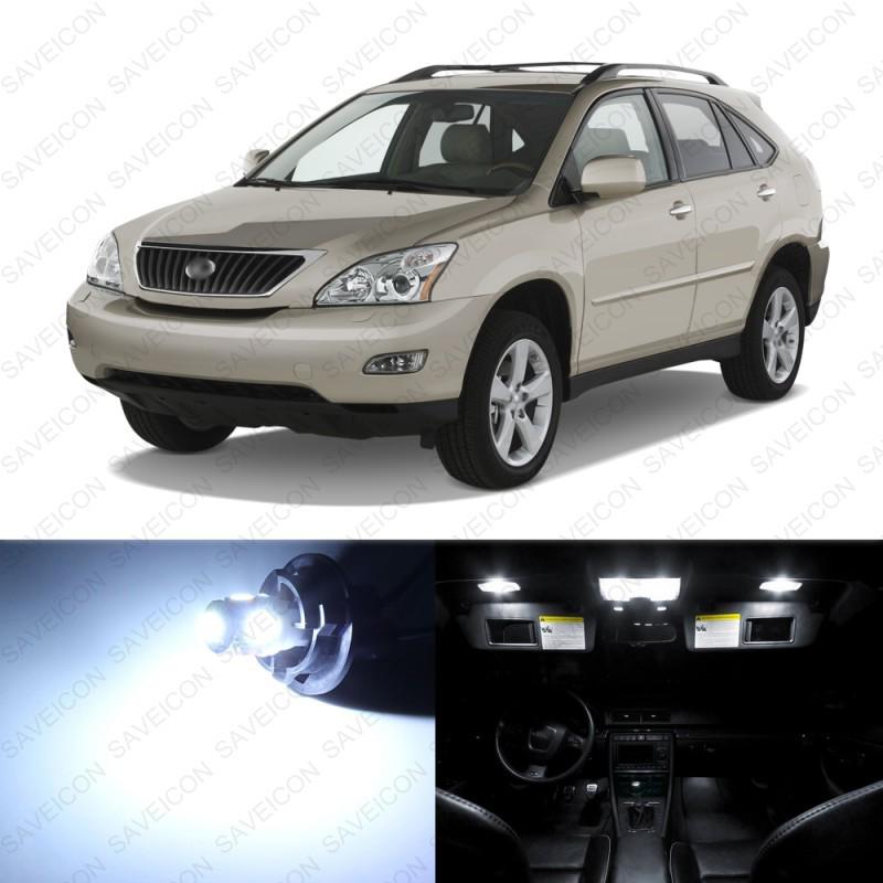 14 x white led interior light package for 2004 and 2009 lexus rx330 rx350 rx400h