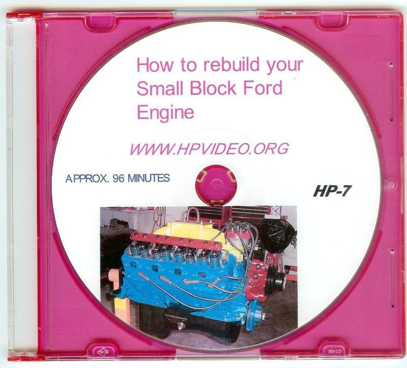 How to rebuild your sbf ford 5.0 289 302 351w/383 393 408 engine. video "dvd" 