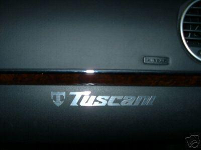 (2) dashboard badge decal *tuscani*