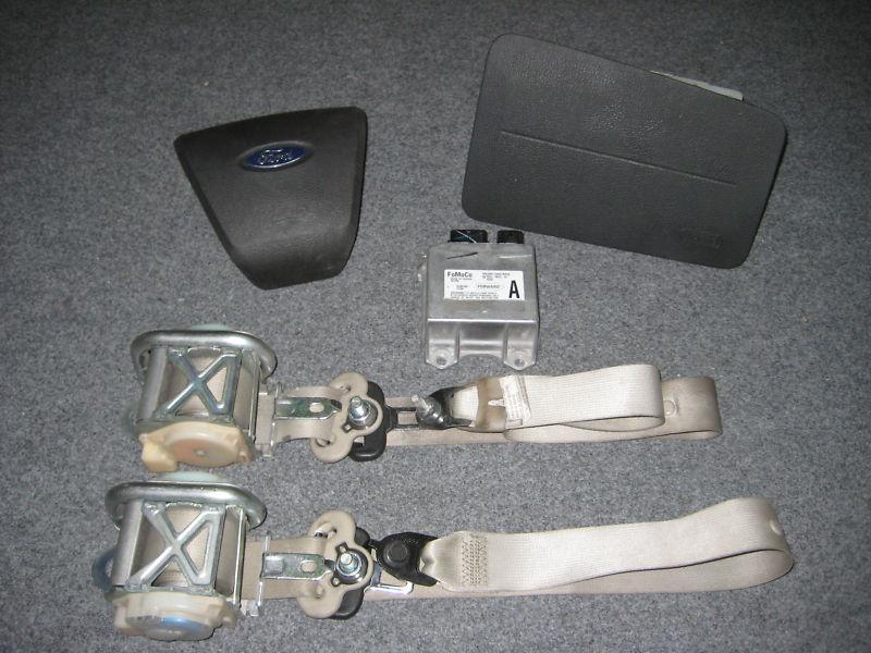 06 07 08 09 ford fusion airbag set driver & passenger air bag w/seatbelts & mod