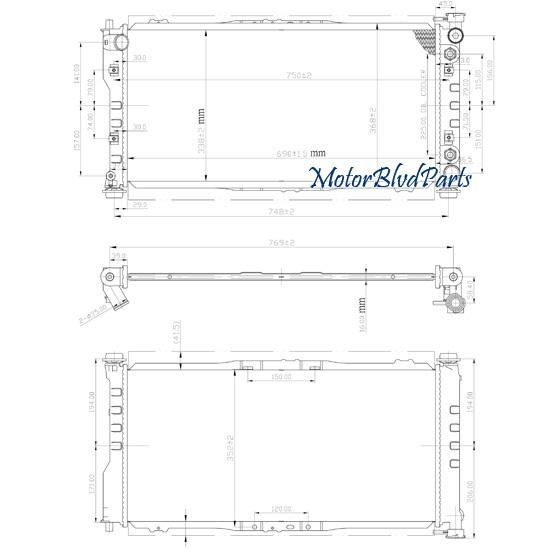 00-01 mazda 626 sedan l4 2.0l automatic transmission oe style radiator