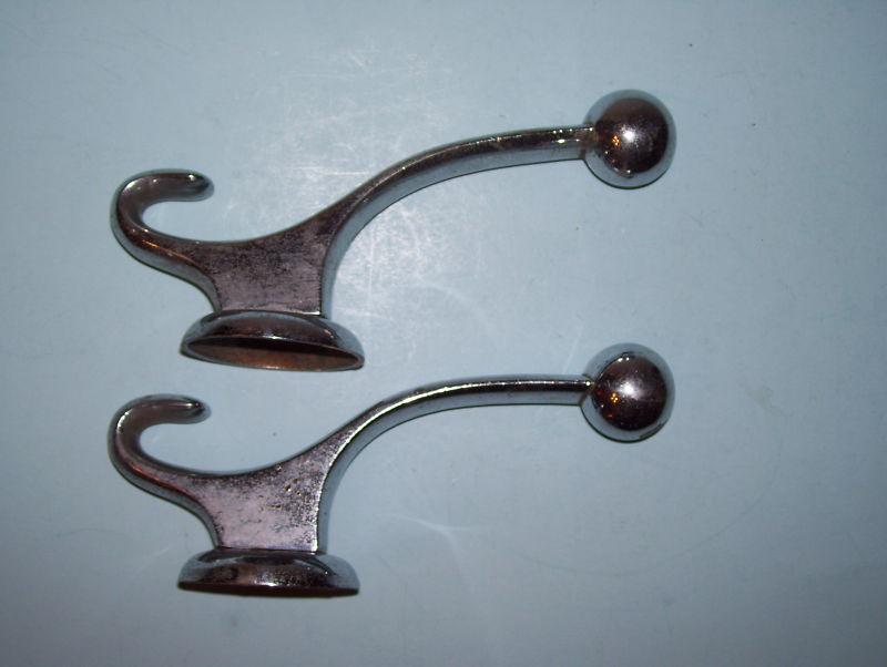 2 vintage chrome brass boat tie ups