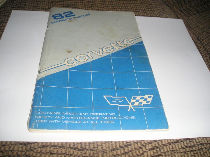 1982 original  corvette owners manual