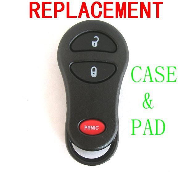 Blank key remote shell fob for chrysler dodge 3 buttons