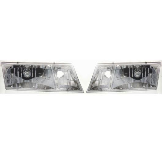 98-02 mercury grand marquis headlamps headlights left lh & right rh pair set