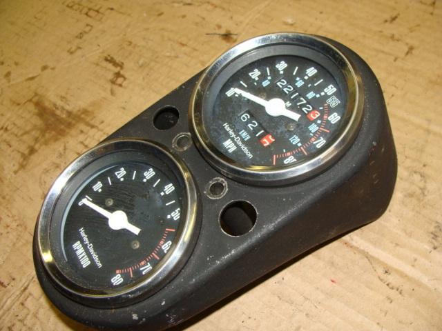 1980 harley shovelhead super glide superglide fxe speedometer tachometer guages