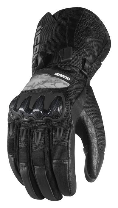 Icon patrol waterproof motorcycle gloves black 3xl/xxx-large