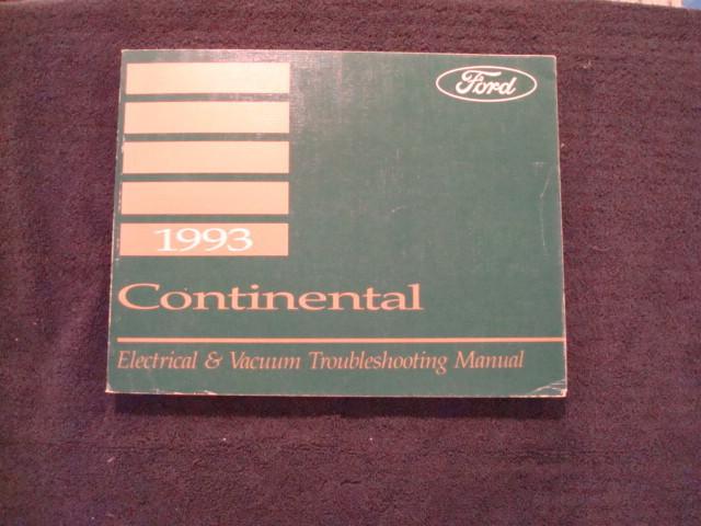 1993 lincoln continental factory shop service electrical/wiring repair manual