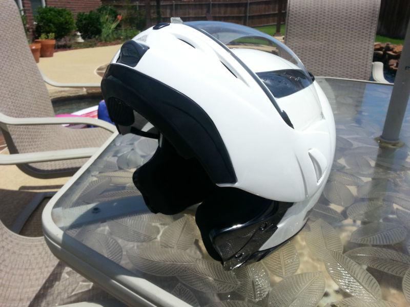 Ladies womens modular flip face convertible helmet with shield - xs, excellent