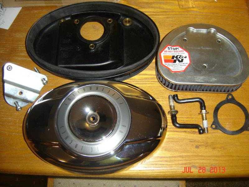 Harley davidson air cleaner kit, electraglide, 2008 ultra, chrome oem