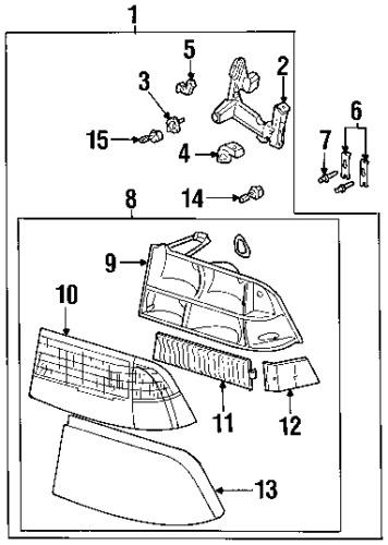 Gmc 15734237 genuine oem factory original headlamp assy retainer