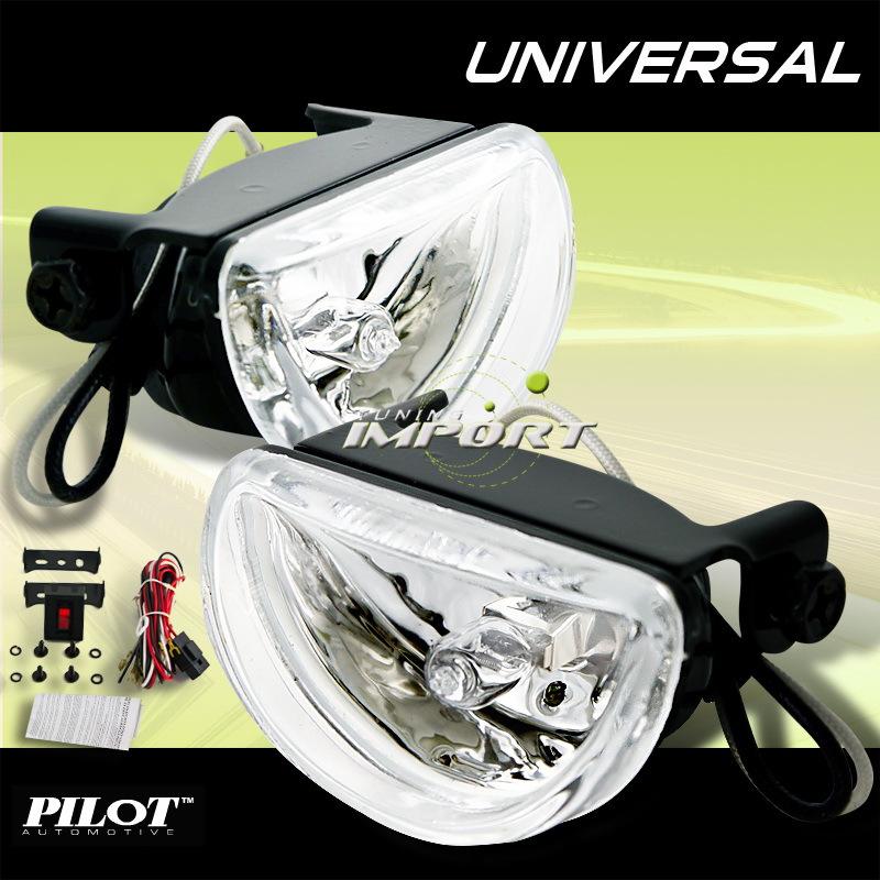 New pilot chrome clear lens pair fog lamps kit driver+passenger pair set acura