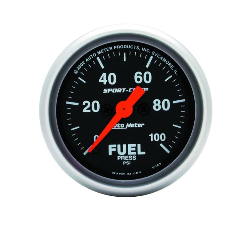 Auto meter 3363 sport-comp; electric fuel pressure gauge