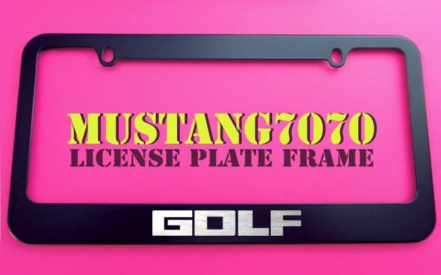 1 brand new volkswagen " golf " black metal license plate frame