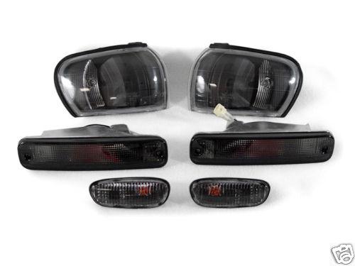 1993-1998 subaru classic impreza black corner lights + bumpers +side markers