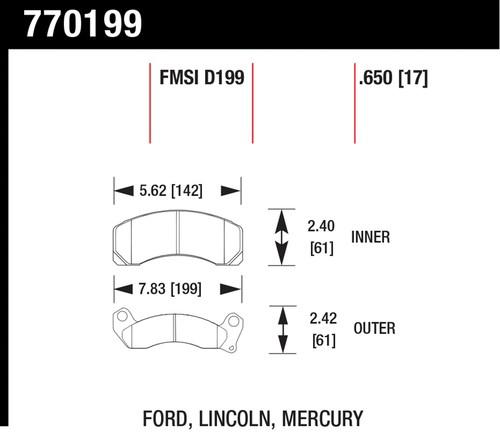 Hawk performance 770199 premium oes; disc brake pads