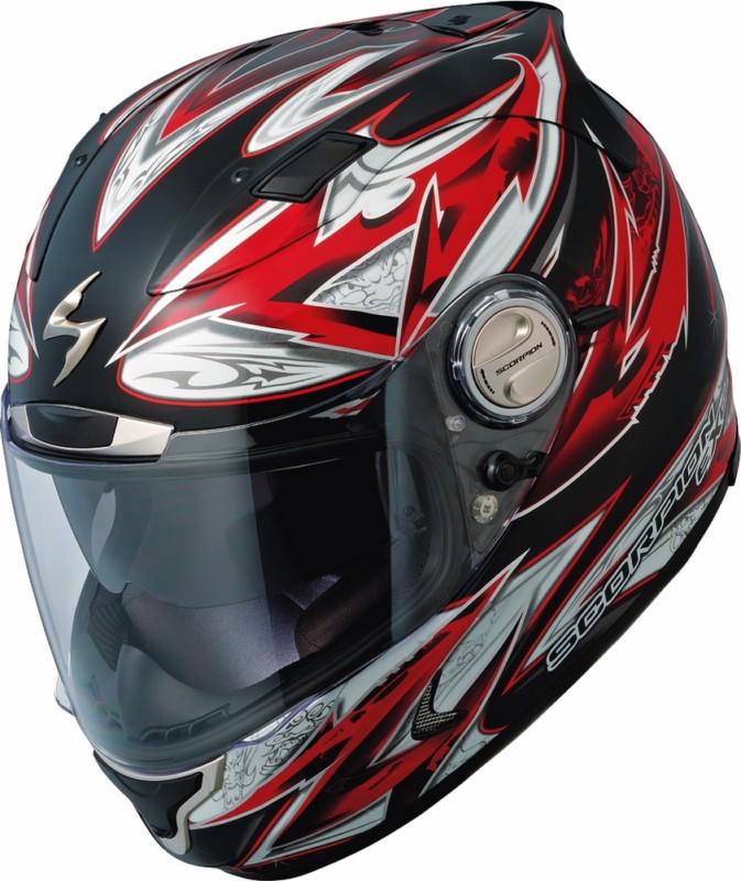 Scorpion exo-1100 street demon street helmet - red - 2xl