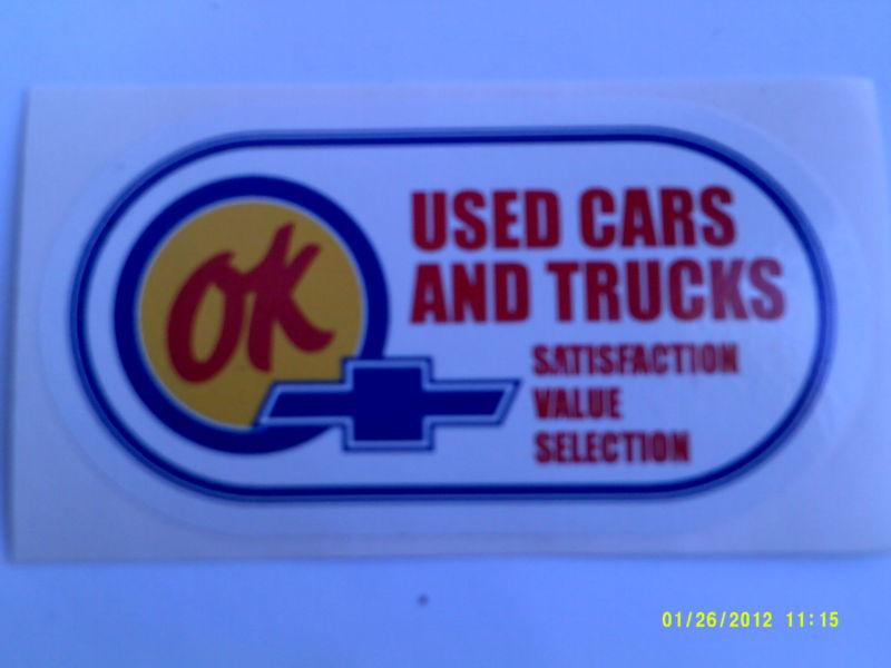 Look    used ok cars and trucks  decal nice 