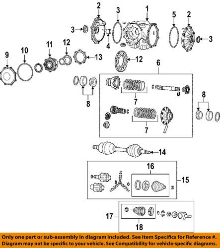 Gm oem 19259473 seal, rear axle shaft