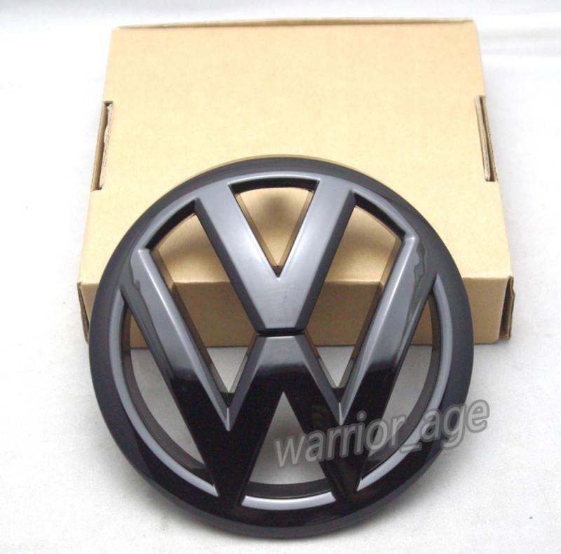 Front grille emblem badge logo polished black fit vw golf mk6 gti r20 new refit