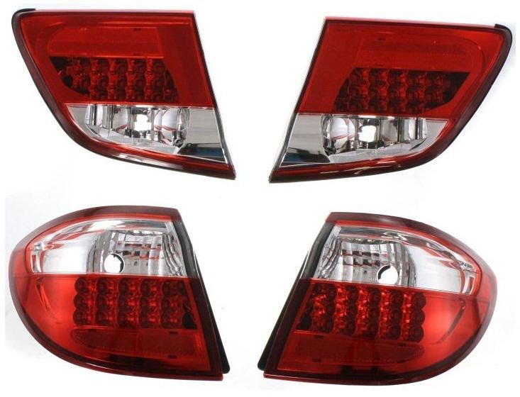 Led tail light brake lamp rear lens & housing pair set driver & passenger side