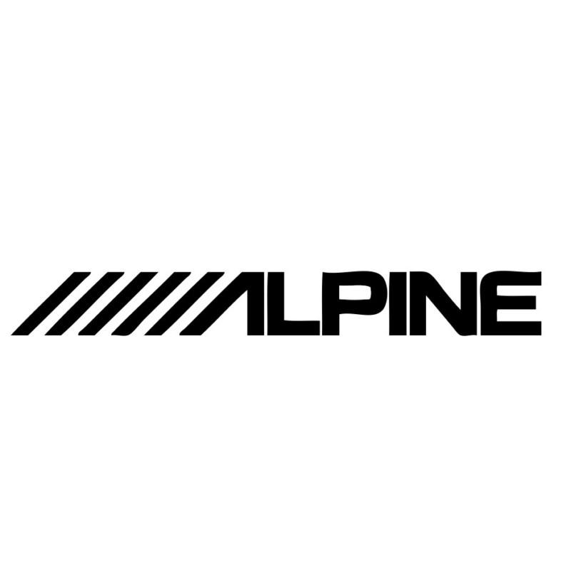 Black alpine die cut decal 10" wide 